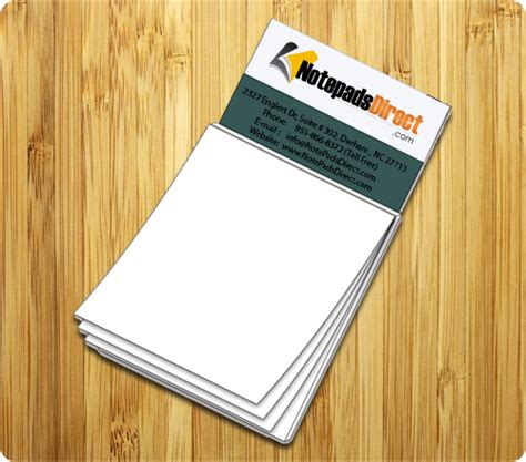 3.5 x 6.25 Custom Magnetic Notepads W/ Business Card Magnet 50 Sheets - Magnetic Notepads