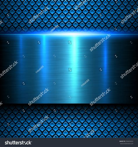 Background Blue Metal Texture Vector Illustration Stock Vector (Royalty Free) 256626022 ...