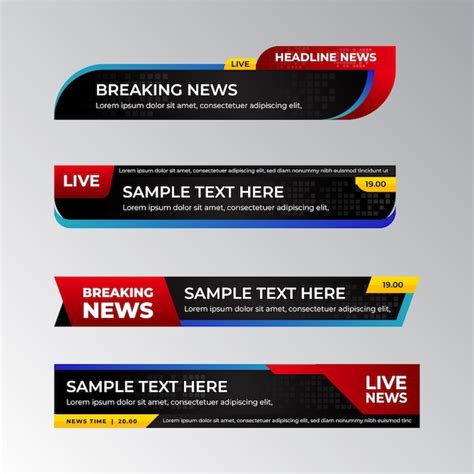 Premium Vector | Breaking news banners template design
