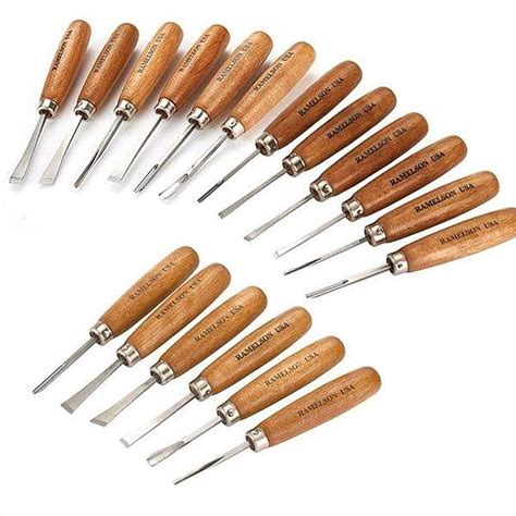 18pc Woodcarving Gunsmith Tools Gouge Parting Mini RAMELSON USA 116 116R 116M - Walmart.com ...