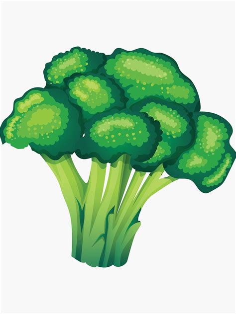 "Broccoli cartoon" Sticker for Sale by Seb-Sk93 | Redbubble