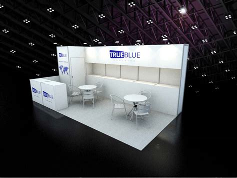 Custom 10 x 20 trade show booths - TrueBlue Exhibits