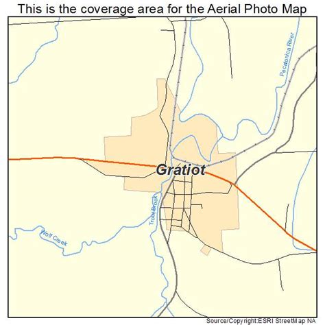 Aerial Photography Map of Gratiot, WI Wisconsin