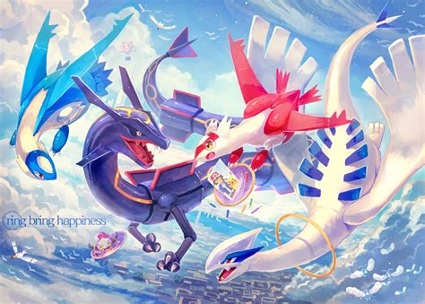 Legendary Pokémon Sky Battle Wallpaper