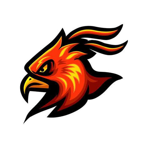 Phoenix head logo mascot design 17081160 Vector Art at Vecteezy