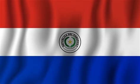 paraguay bandera ondeante realista ilustración vectorial. símbolo de fondo del país nacional ...