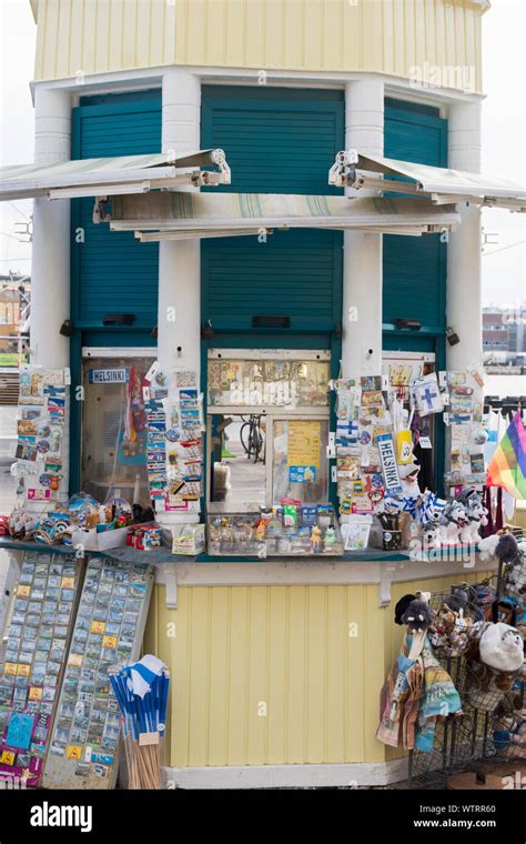 Souvenirs kiosk at Market square in Helsinki Finland Stock Photo - Alamy