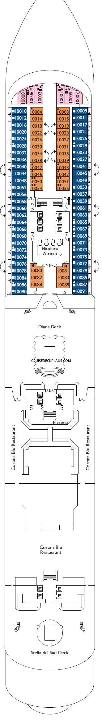 Costa Diadema Deck Plans, Layouts, Pictures, Videos