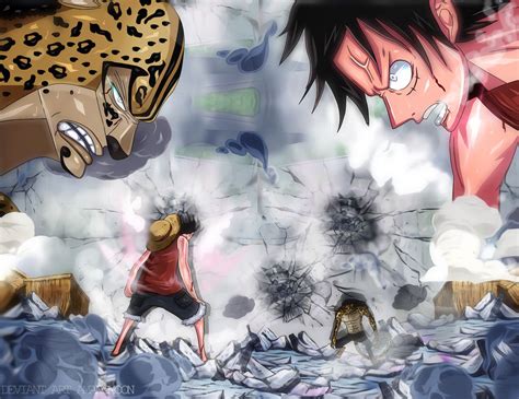 One Piece Luffy vs Rob Lucci Manga Enies Lobby Col by Amanomoon on ...