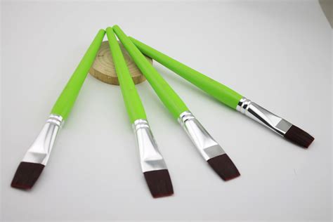 Atisse 5pcs/lot Nylon Oil Paint Brush Flat Painting Brush For Oil , Wood Brush Pen pincel para ...