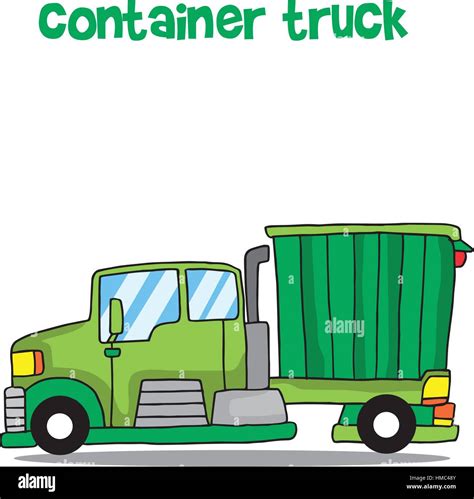Green container truck vector illustration Stock Vector Image & Art - Alamy