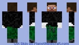 Steve with green pants and gloves Minecraft Skin