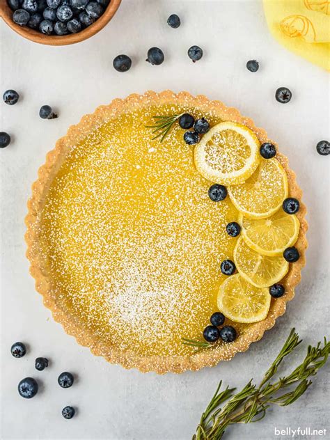 Lemon Tart {with a Shortbread Crust} - Belly Full