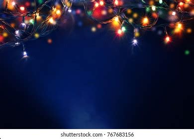 Colorful Christmas Lights Background Stock Photo (Edit Now) 767683156