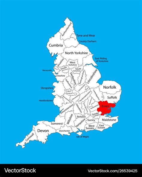 Map Of Essex England - Aggie Arielle