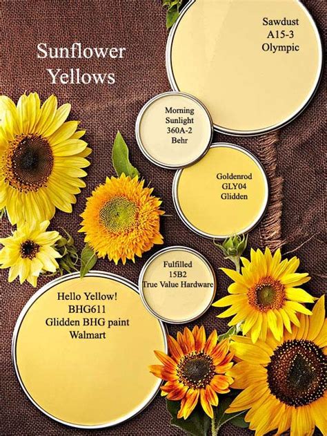 Sunflower Yellow paint colors via BHG.com Yellow Paint Colors, Yellow Painting, Wall Colors ...