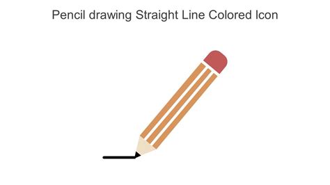 Pencil Drawing Straight Line Colored Icon In Powerpoint Pptx Png And Editable Eps Format