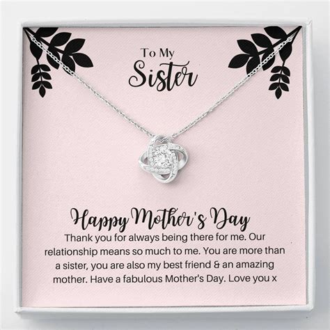 Sister Mother's Day Gift Sister Necklace For Mothers Day | Etsy