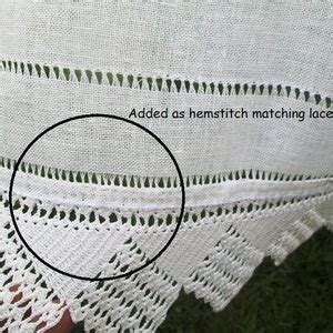 Linen and Lace Curtains, Irish Linen Curtains, Handmade Hemstitched N' Drawn-work Curtains - Etsy