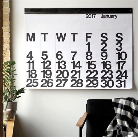 13 Modern Wall Calendars To Get You Organized For 2017 | Wall calendar, Large wall calendar ...