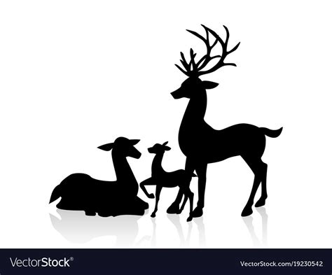 Deer family Royalty Free Vector Image - VectorStock