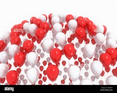 Happy birthday balloons red party decoration background Stock Photo - Alamy