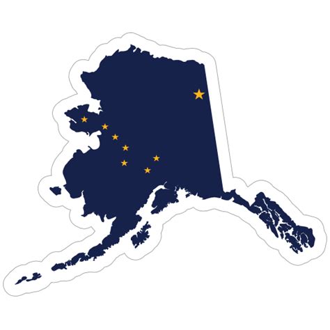 Alaska Flag State Sticker Shipped Fast & Free!