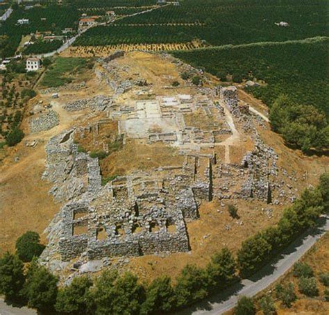 MYCENAEAN: Aerial view of the Walled city of Tiryns. c. 1400-1200 BCE. | Ancient greece, Greek ...