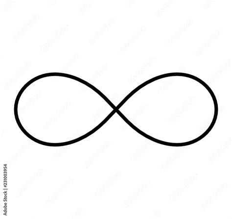 Infinity symbol Simple Vector Icon. Thin line. Stock Vector | Adobe Stock