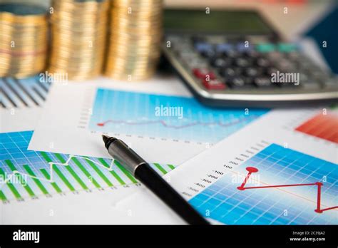 Business graph on chart background Stock Photo - Alamy