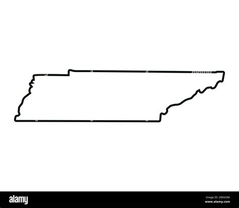 Tennessee state map. US state map. Tennessee outline symbol. Vector illustration Stock Vector ...