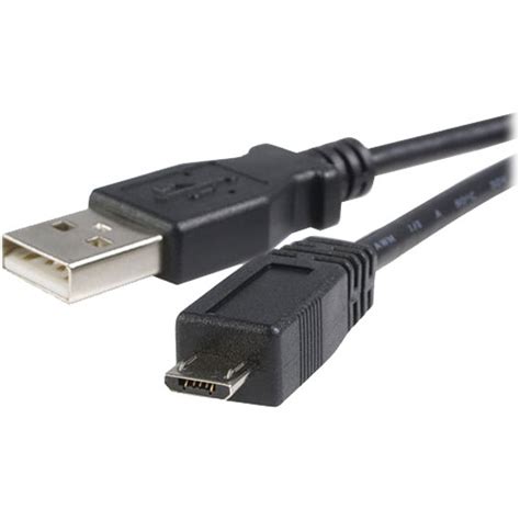 StarTech USB 2.0 Type-A to Micro-USB Cable (Black, 1') UUSBHAUB1