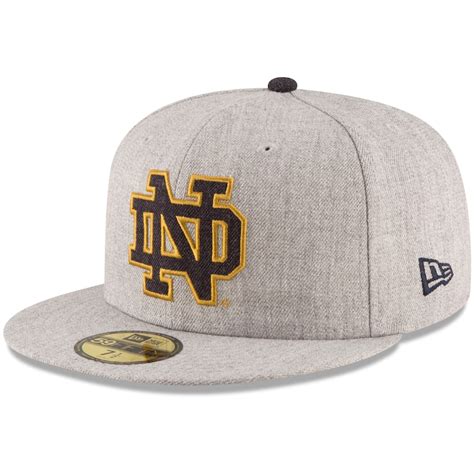 Notre Dame Fighting Irish New Era Hype 59FIFTY Fitted Hat - Heathered Gray