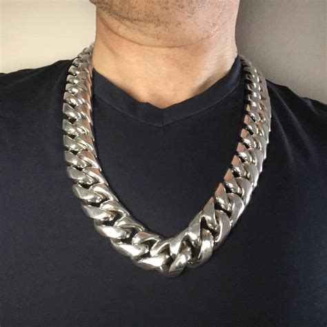 25mm Real Cuban Link Heavy Mens Necklace | Silverwow.net – SilverWow