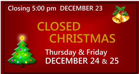 Pin by Chris Mills on Daycare / Sharon | Closed for christmas sign ...