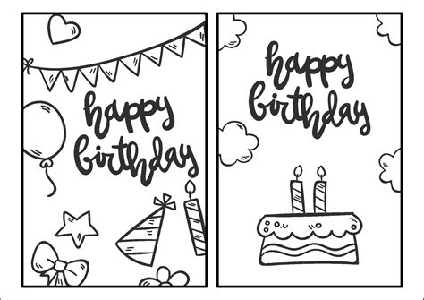 birthday cards to color in printable Free printable birthday coloring cards cards, create and ...