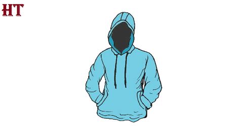 Hoodie Drawing Easy - How To Draw A Hoodie Really Easy Drawing Tutorial How To Draw A Hoodie ...