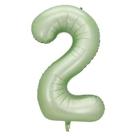 Eucalyptus Matte Green Number 2 Supershape Foil Balloon | Party Expert