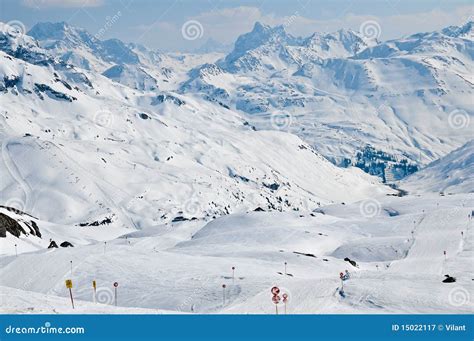 Ski Resort in Austrian Alps Stock Image - Image of cold, valley: 15022117