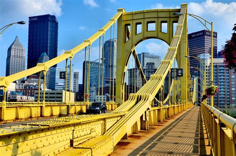 Andy Warhol Bridge into Downtown Pittsburgh, Pennsylvania - Encircle Photos