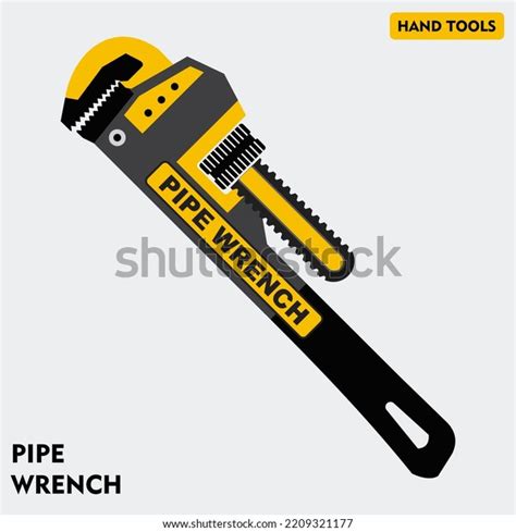 Pipe Wrench Wrenching Pipe Vector Illustration Stock Vector (Royalty ...