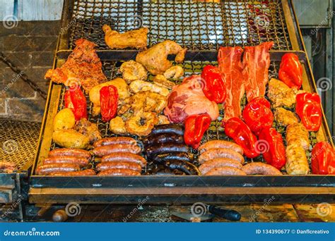 Traditional Uruguayan Asado Food, Montevideo, Uruguay Stock Image ...