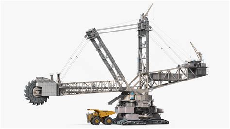 Mining Multi Bucket Wheel Excavator with Heavy Duty Dump Truck Liebherr 3D Model $249 - .3ds ...