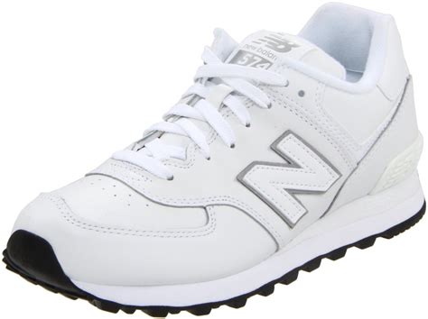 New Balance Womens Wl574 Sneaker in White (white leather) | Lyst