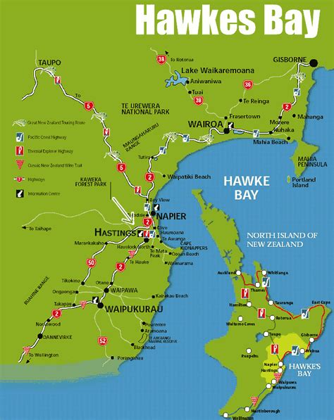 New Zealand Map Hawkes Bay