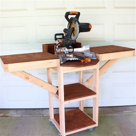 Diy Miter Saw Stand, Miter Saw Table, Mitre Saw Stand, Tool Storage ...