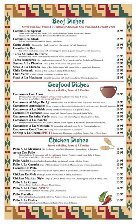 Menu – Mi Ranchito Restaurant