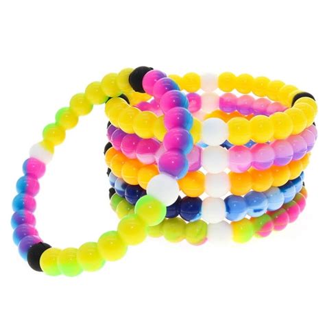 Frogsac - Bracelets for Kids Girls Boys Teens 6 PCs Pack - Tie-Dye Silicone Beaded Friendship ...