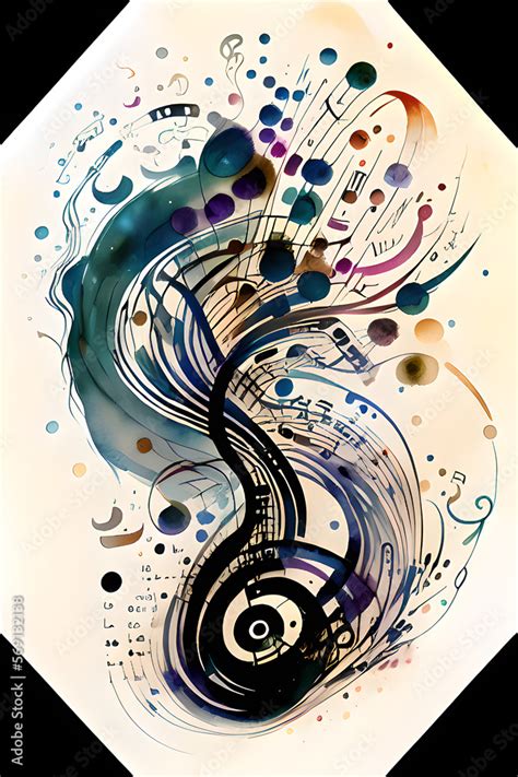 Abstract Painting Music Note