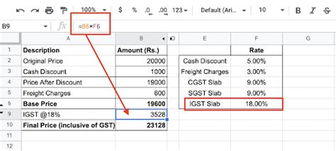 How to Calculate GST in Excel Sheets?